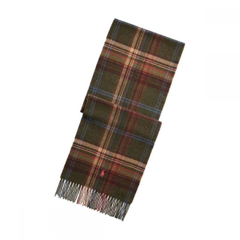 POLO RALPH LAUREN - Scottish Wool Scarf - Olive Plaid