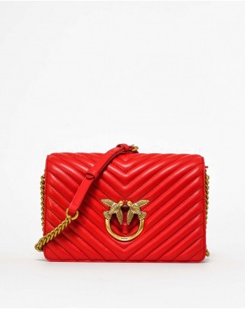 PINKO - Love Click Classic V Quilt - Rosso