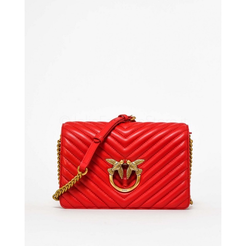PINKO - Love Click Classic V Quilt - Red