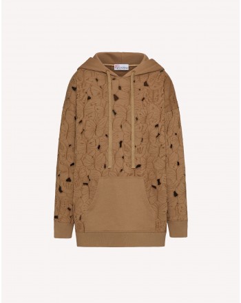 RED VALENTINO - Cut Out Butterflies Fleece - Army
