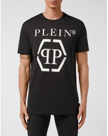 PHILIPP PLEIN - EXAGON  Cotton T-Shirt - Black