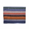 GALLO - Cotton, Modal and Cashmere Striped Scarf - Royal/Acorn