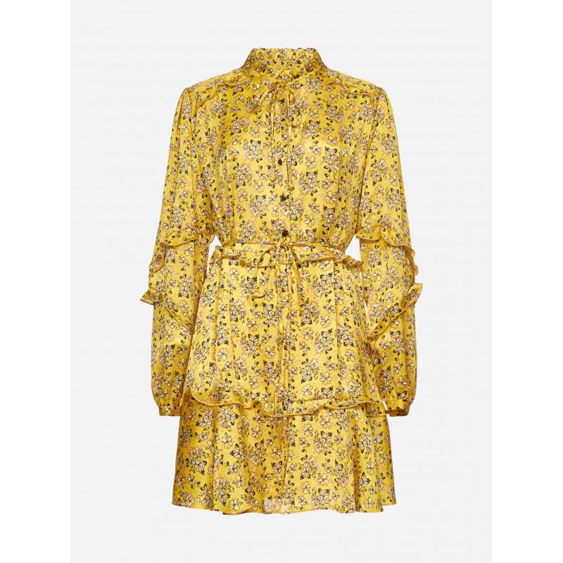PINKO - Piccadilly floral print dress - Yellow / Pink