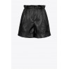 PINKO - LICABETTO Faux Leather Shorts - Black
