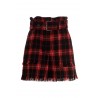 PINKO -  MAIN MARKET Flannel Shorts - Black/Red