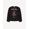 RED VALENTINO - Wool and Cashmere Knit with Embroidery - Black