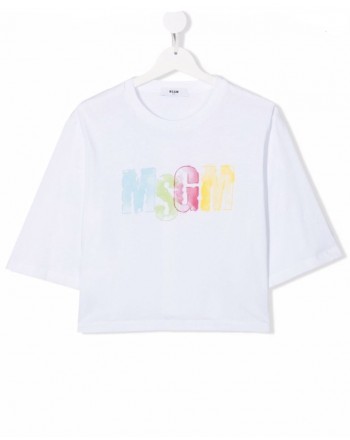 MSGM - T-shirt con stampa Girl MS028956 - Bianco