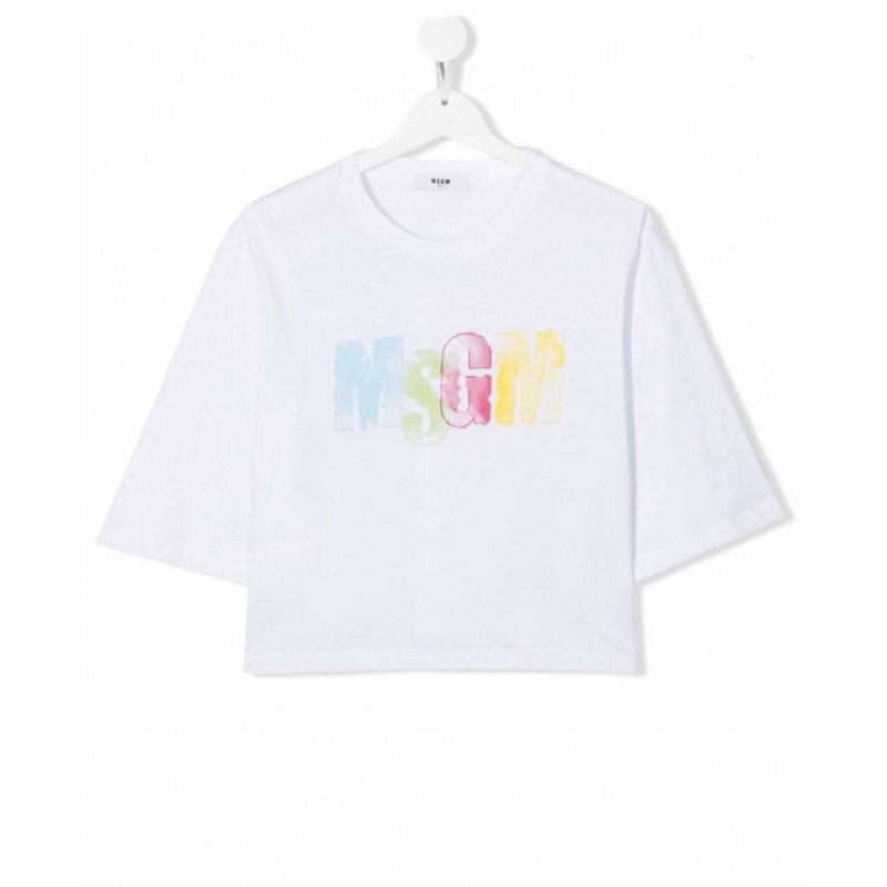 MSGM - T-shirt con stampa Girl MS028956 - Bianco