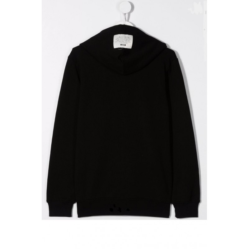 MSGM - Sweatshirt with print and hood MS028978 - Black