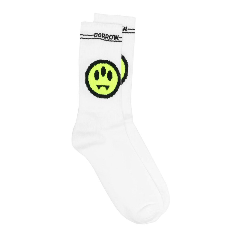 BARROW - Ribbed socks with logo - White