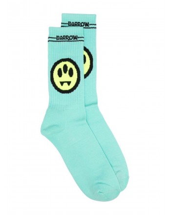 BARROW - Ribbed socks with logo - Tiffany