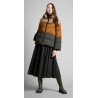 FAY - Color Block Down Jacket - Dove/Biscuit