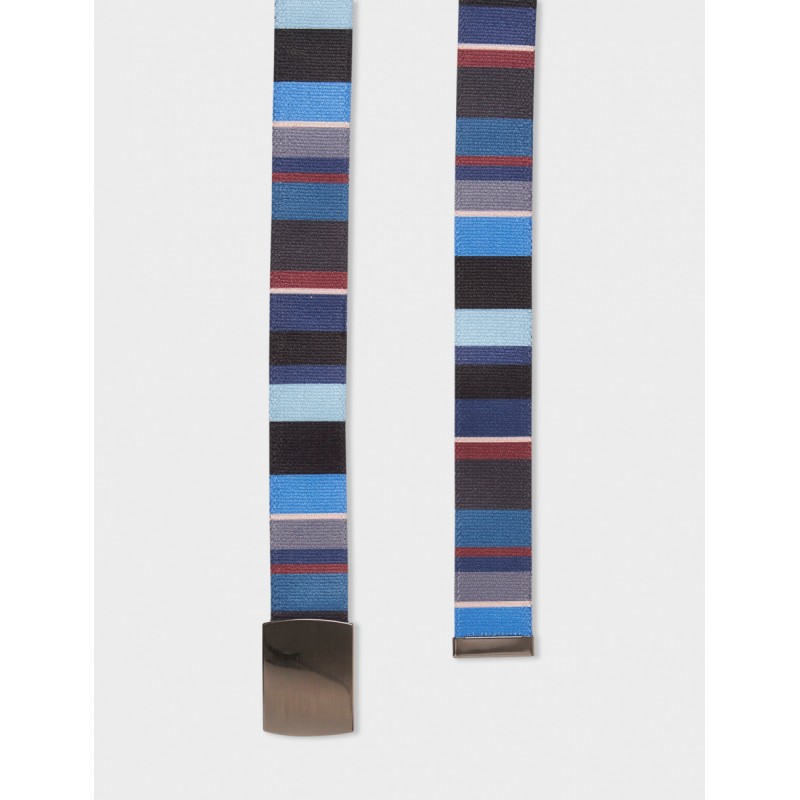 GALLO - Cintura nastro elastica unisex - Blu/Sabbia