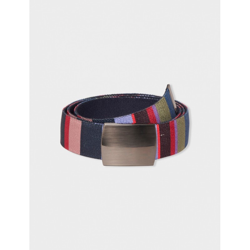 GALLO - Unisex elastic ribbon belt - Blue / Iris