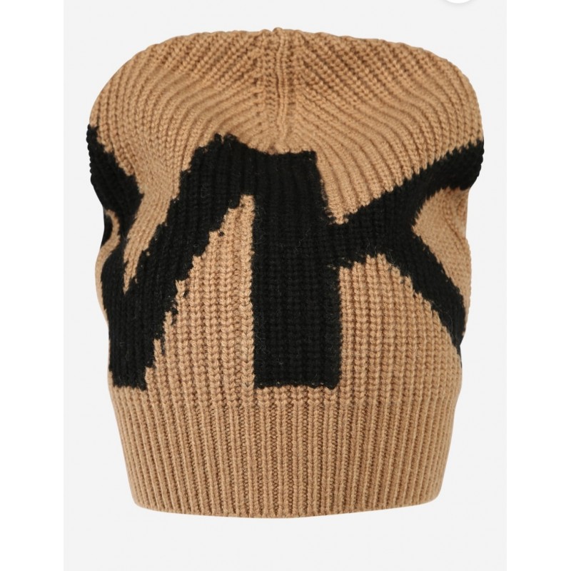 MICHAEL by MICHAEL KORS - Wool and Cashmere Logo Beanie - Dark Camel