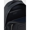 EMPORIO ARMANI - Tumbled leather backpack - Black