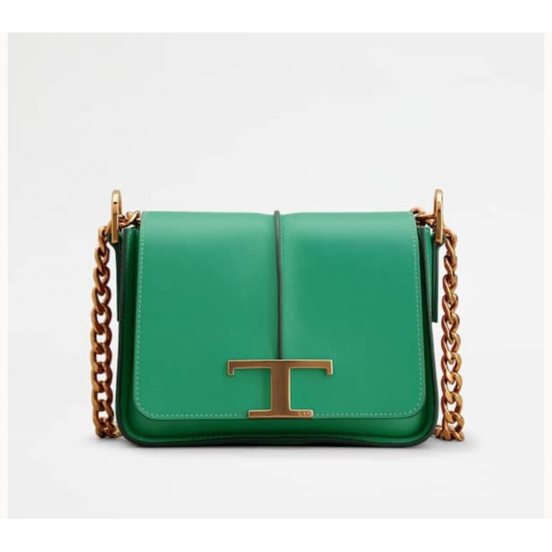 TOD'S - TIMELESS Leather Shoulder Bag - Green