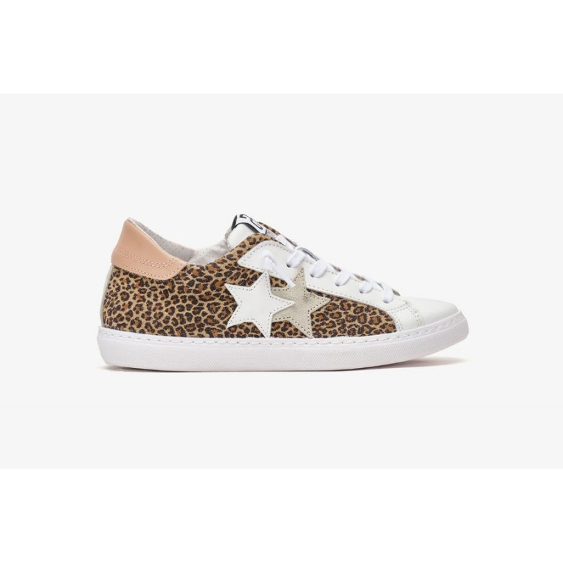 2 STAR- Sneakers 2SD3415-140-B - White/Leopard