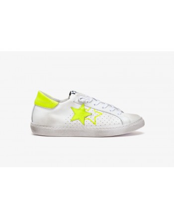 2 STAR- Sneakers 2SD3433-134-B - Bianco-Giallo fluo