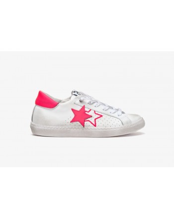 2 STAR- Sneakers 2SD3434-070-B - Bianco/Fucsia fluo