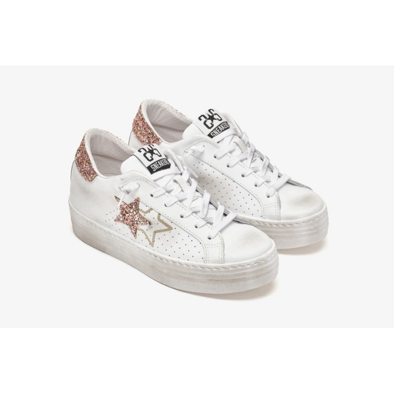 2 STAR- Sneakers 2SD3444-072-B - White/Pink