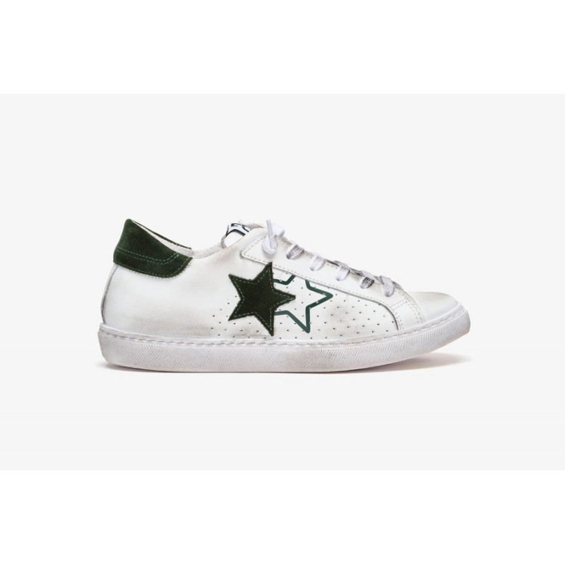 2 STAR- Sneakers 2SU3430-035-L - White/Green