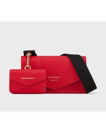 EMPORIO ARMANI - Shoulder Bag with Card Holder - Red