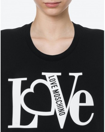 LOVE MOSCHINO - Gummy Logo T-Shirt - Black