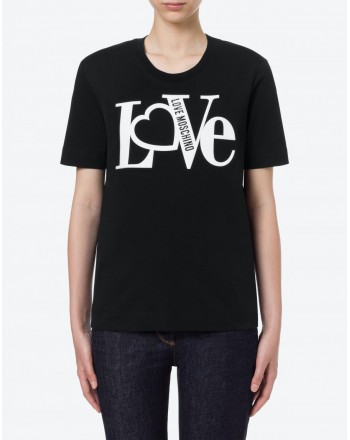 LOVE MOSCHINO - Gummy Logo T-Shirt - Black