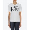 LOVE MOSCHINO - T-Shirt Gummy Logo - Bianco