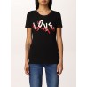 LOVE MOSCHINO - Hanging  Logo T-Shirt - Black