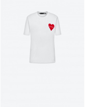 LOVE MOSCHINO - Heart Patch T-Shirt - White