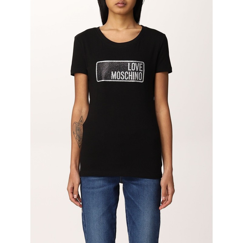 LOVE MOSCHINO - Logo Tag T-Shirt - Black