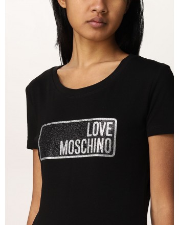 LOVE MOSCHINO - Logo Tag T-Shirt - Black