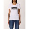 LOVE MOSCHINO - T-Shirt Stampa Etichetta - Bianco