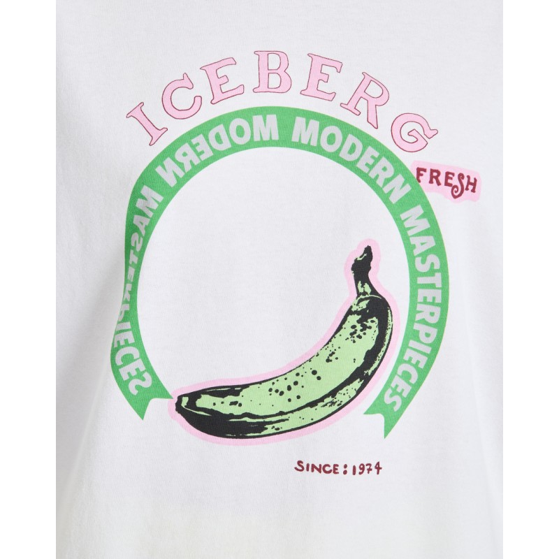 ICEBERG - Banana Patterned T-Shirt- White