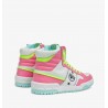CHIARA FERTRAGNI - CF1 HIGHT sneakers in leather - White/pink/yellows