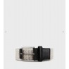 EMPORIO ARMANI - Braided Fabric Belt - Beige / White