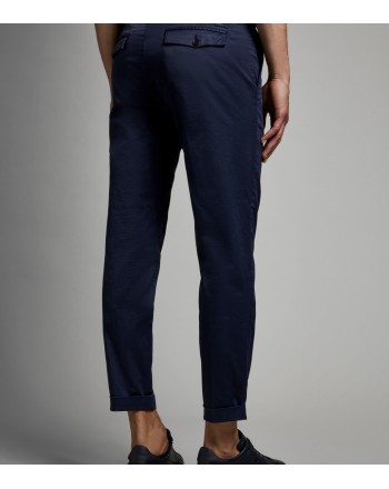 FAY - Chino Trousers With Turn-up NTM8644189TGURU810 - Dark Blue