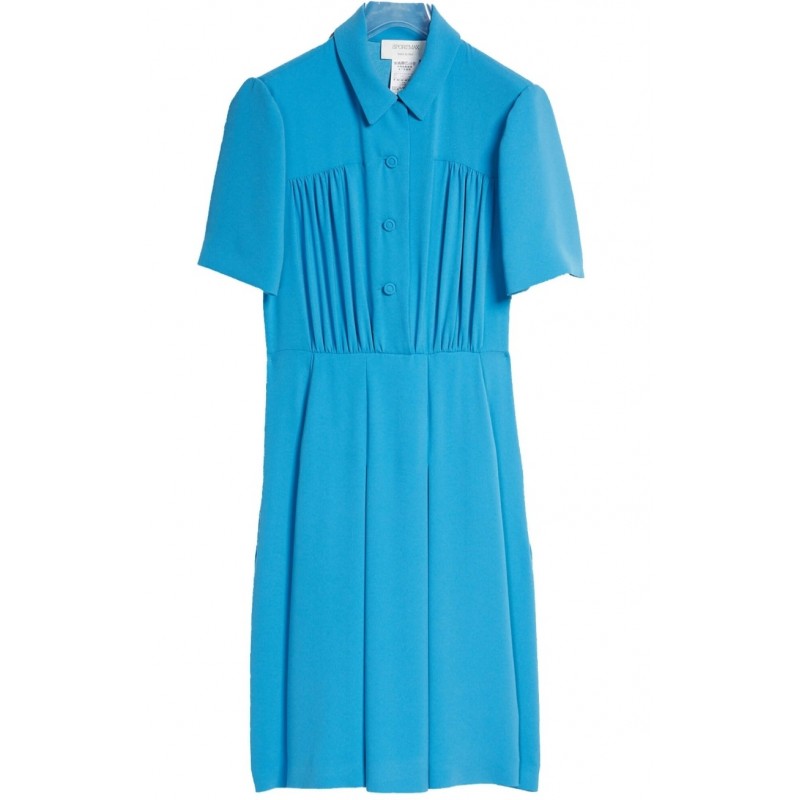 SPORTMAX - MANNA Satin Dress - Turquoise