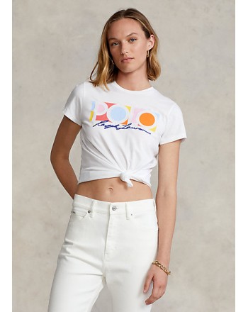 POLO RALPH LAUREN  - Colourful Logo T-Shirt - White