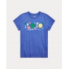 POLO RALPH LAUREN  - Colourful Logo T-Shirt -Liberty Blue