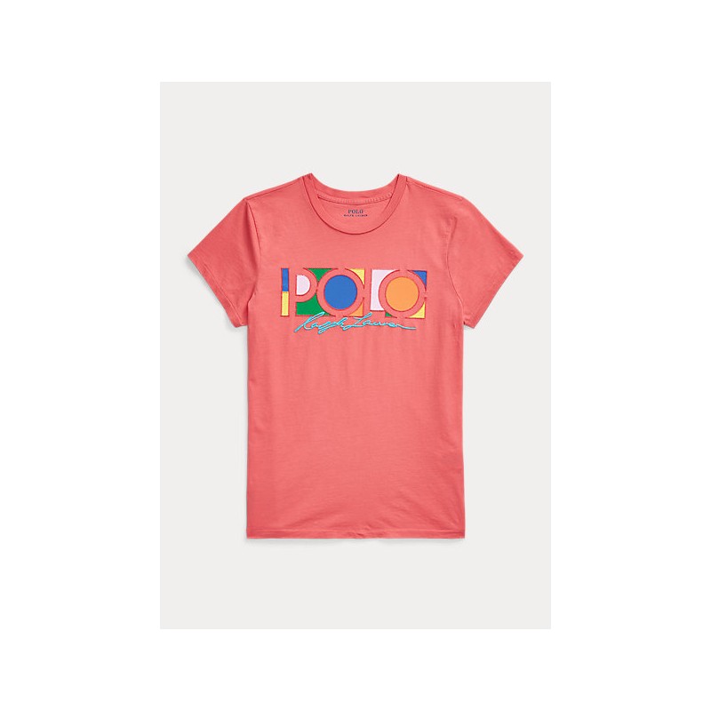 POLO RALPH LAUREN  - Colourful Logo T-Shirt - Amalfi Red