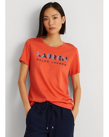 LAUREN RALPH LAUREN KIDS - Geometric Logo T-Shirt- Orange