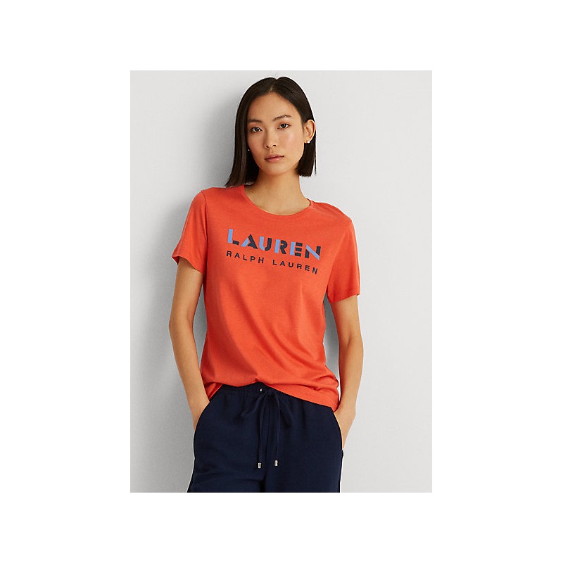 LAUREN RALPH LAUREN KIDS - Geometric Logo T-Shirt- Orange