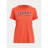LAUREN  RALPH LAUREN - T-Shirt Logo Geometrico - Arancio