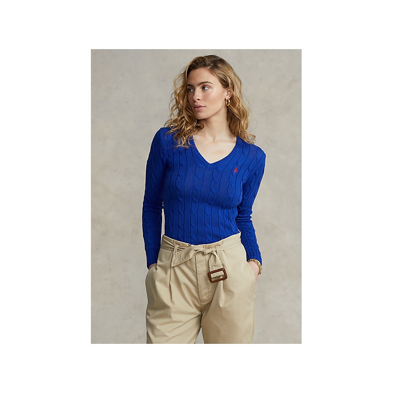 POLO RALPH LAUREN - V Neckline Beaded Knit - Rugby Royal