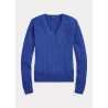 POLO RALPH LAUREN - V Neckline Beaded Knit - Rugby Royal