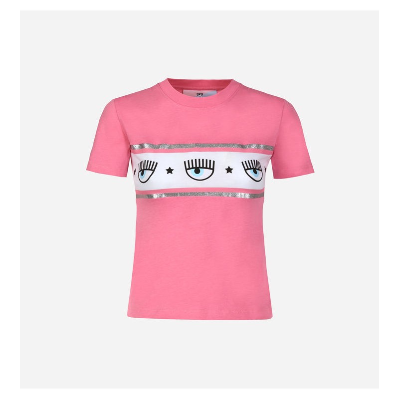 CHIARA FERRAGNI - MAXILOGOMANIA  T-Shirt - Sachet Pink