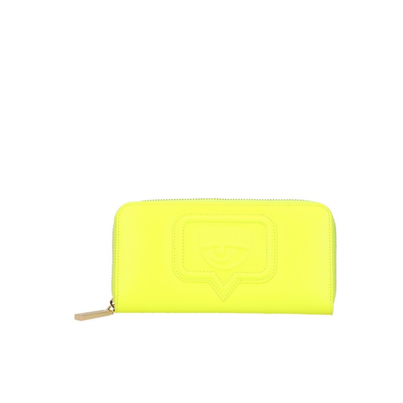CHIARA FERRAGNI - Portafogli con Logo Eye -Yellow Neon